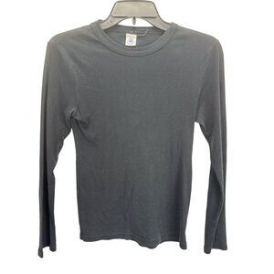 Faith Batson Black Long Sleeve Shirt Size M Stretch Basic Top Casual Minimalist